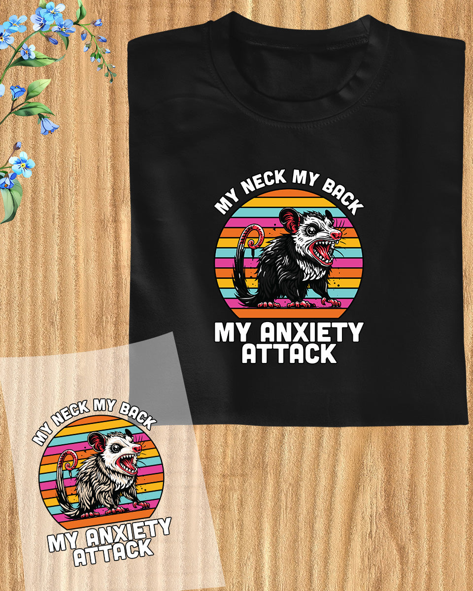 Vintage Anxiety Attack DTF Transfer Film
