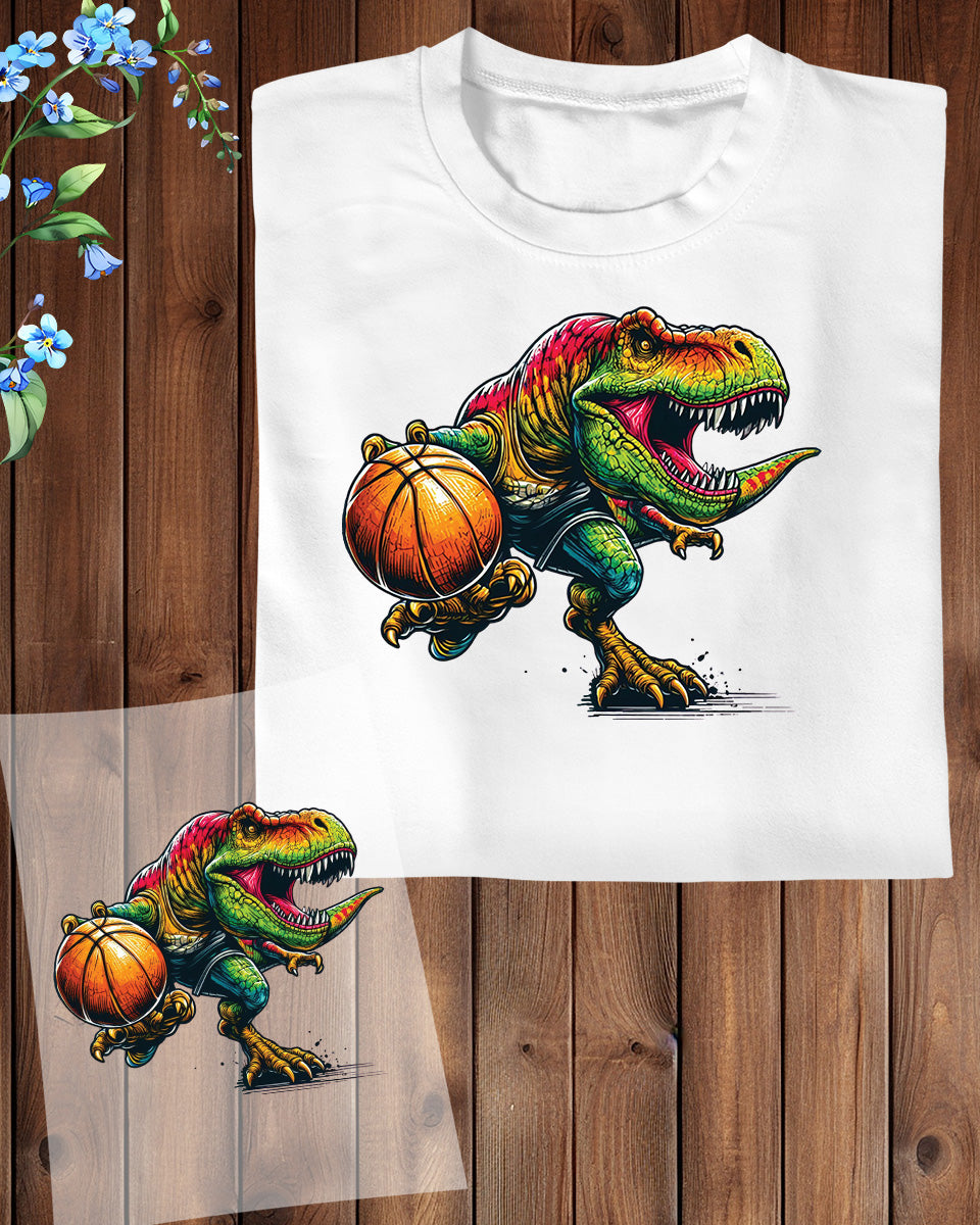 T-rex Playing Basketball DTF Transfer Film