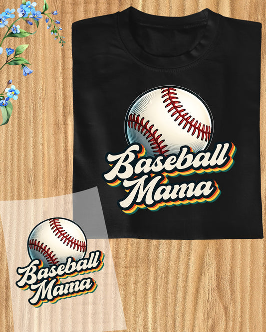 Retro Baseball Mama DTF Transfer Film