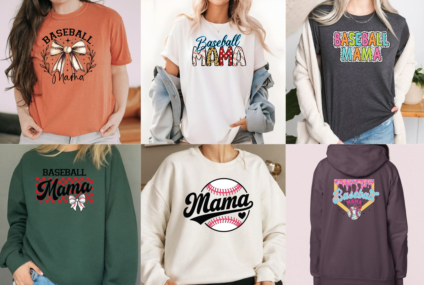 Baseball Mom DTF Transfer Premade Gangsheet