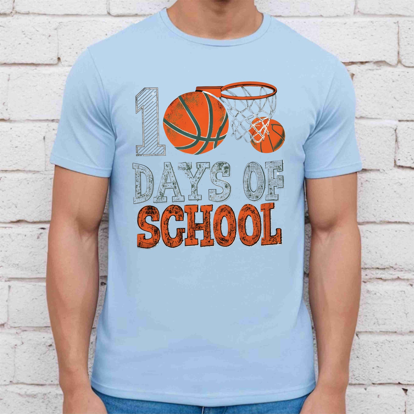 Basketball 100 Days of School T Shirt Sports Youth 100 Days of School Shirt for Kids Boys Girls Women Men Classroom Celebration Tee