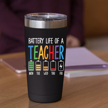 Battery Life of a Teacher  Funny DTF Transfer