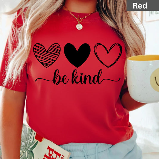 Be Kind Shirts Retro Valentine's Day Tee, Comfort Colors T-Shirt, Valentine Sweatshirt Bella Canvas Apparel for Girlfriend Wife Mom
