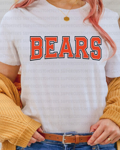 Bears DTF Transfer Ready to Press