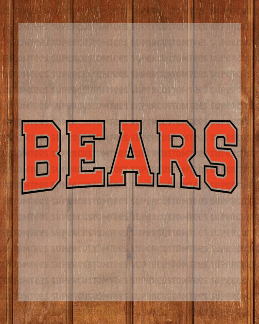 Bears DTF Transfer Ready to Press