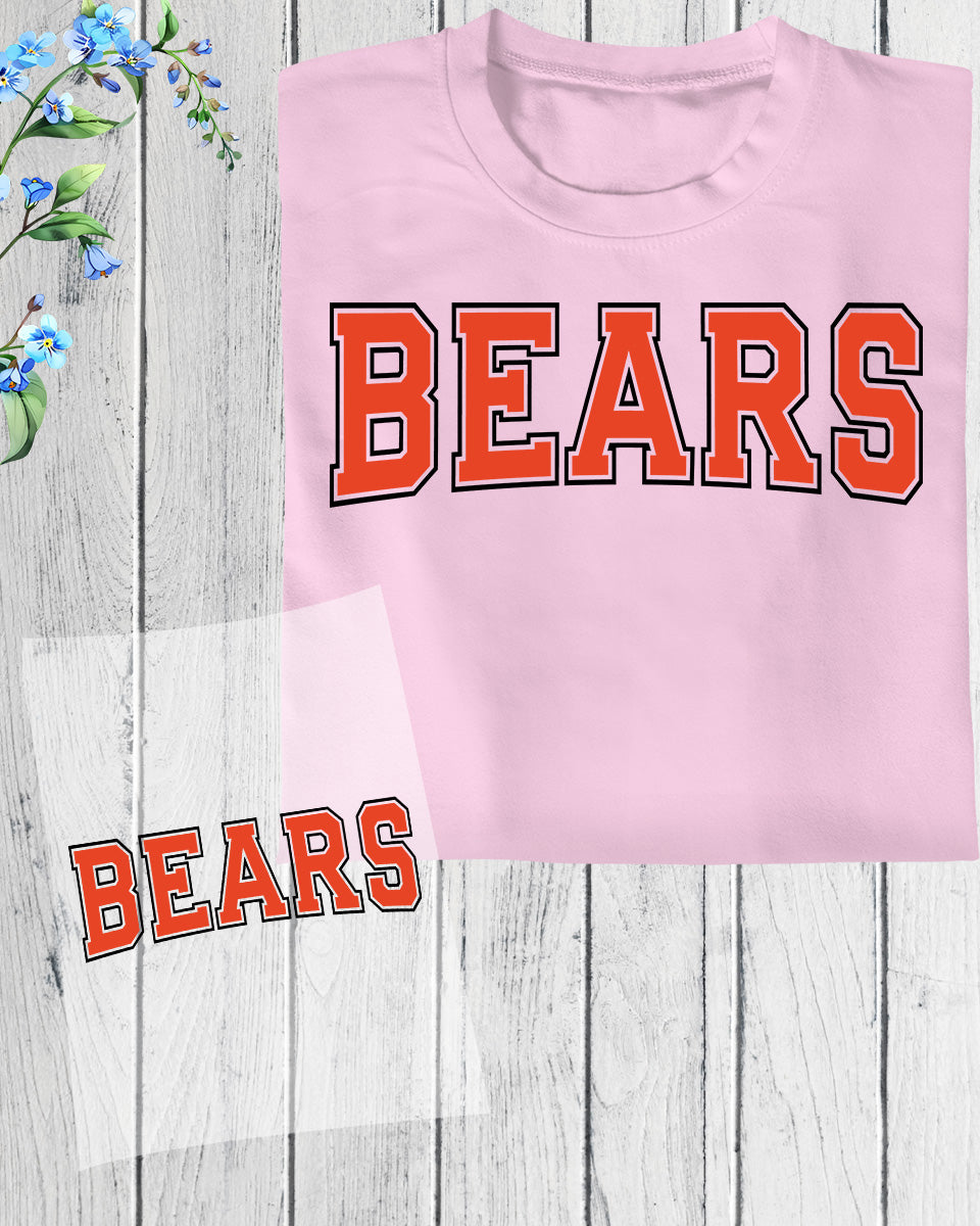 Bears DTF Transfer Ready to Press