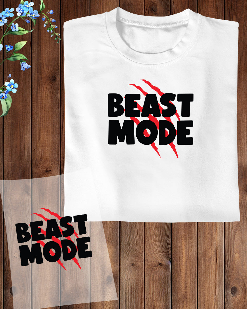 Fitness Beast Mode Slash DTF Transfer Film