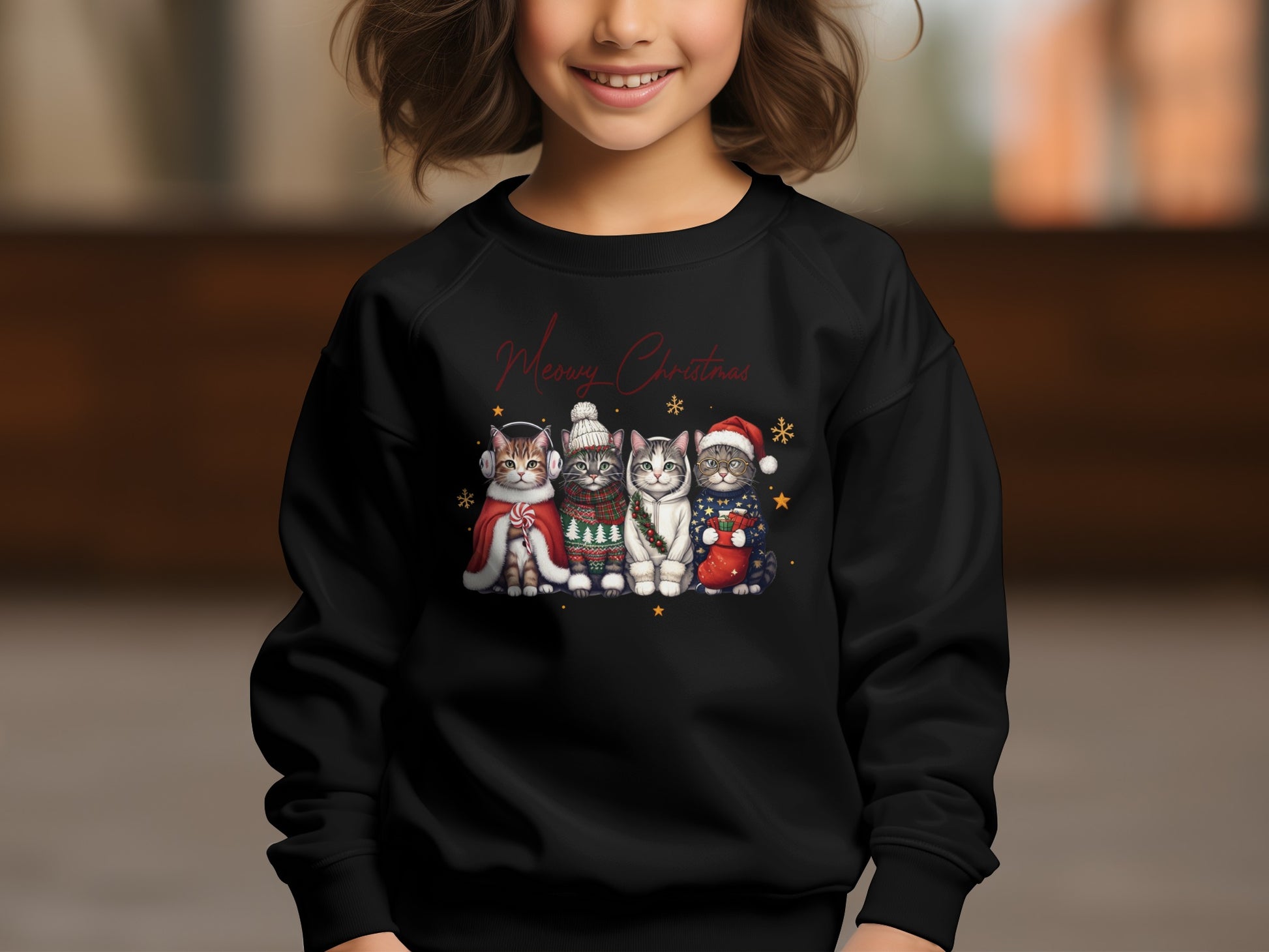 Merry Christmas Cats Holiday Design Sweatshirt Product