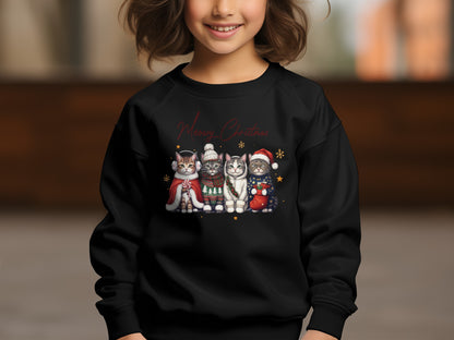Merry Christmas Cats Holiday Design Sweatshirt Product