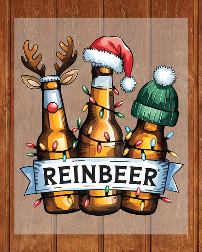 Beer Christmas Funny DTF Transfer, Holiday Heat Press Design, Xmas Shirt Print, UV DTF Sticker, Funny Christmas Gift Idea