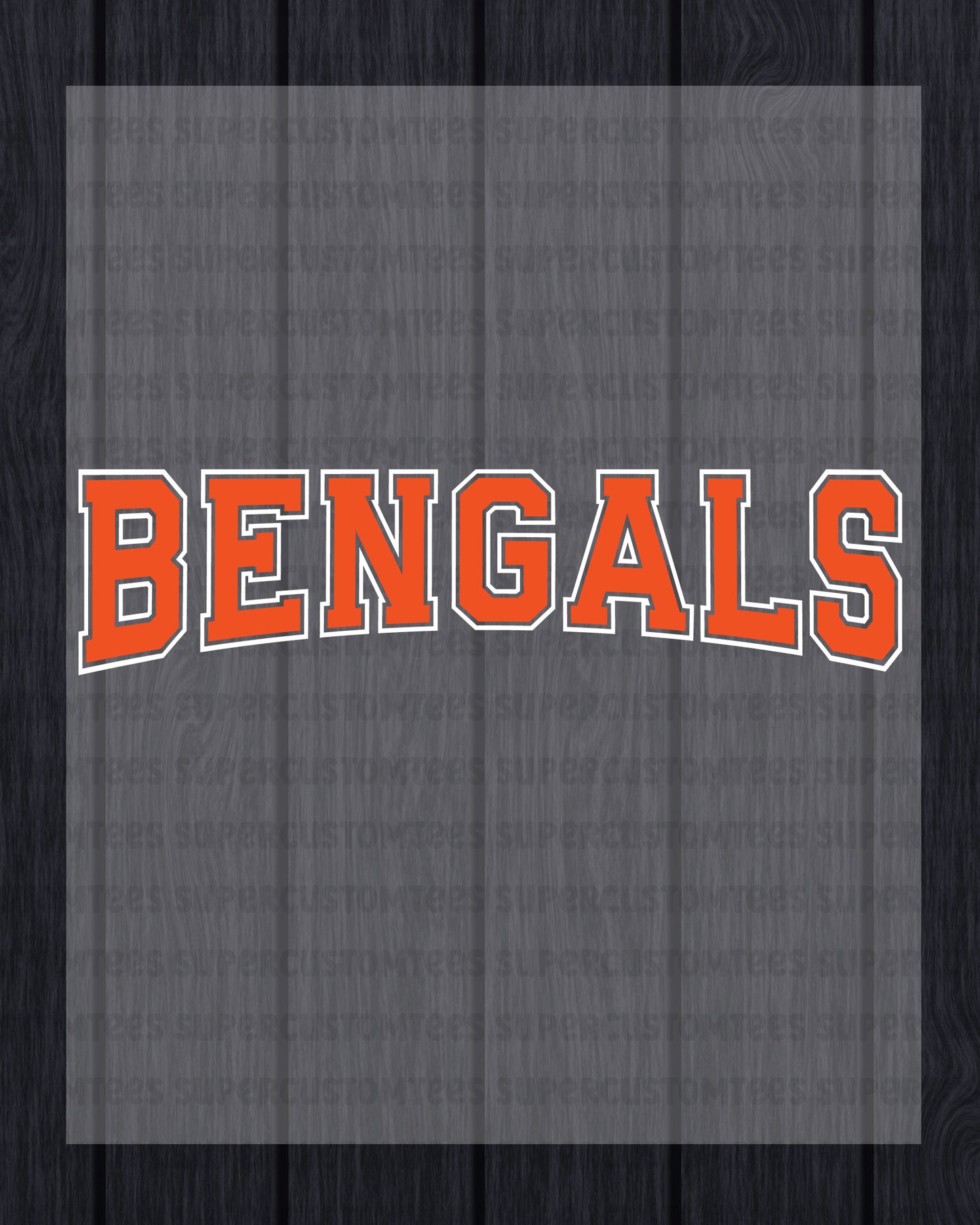 Bengals DTF Heat Transfer Ready to Press