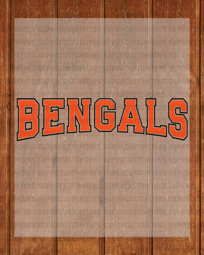 Bengals DTF Transfer Ready to Press