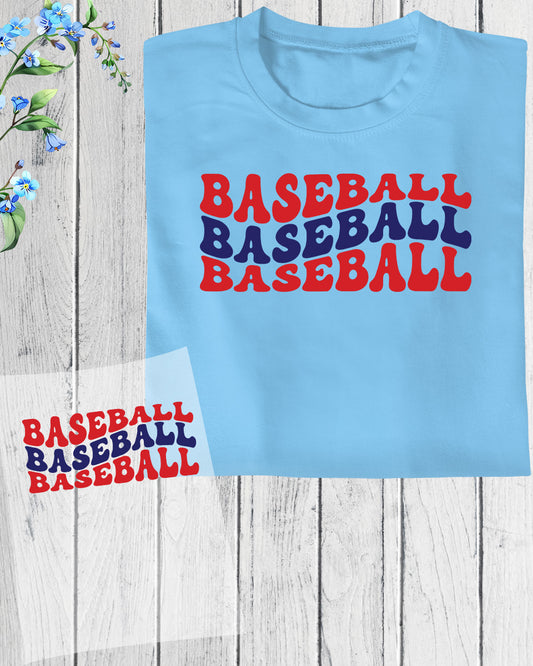 Baseball Colorful DTF Transfer Film