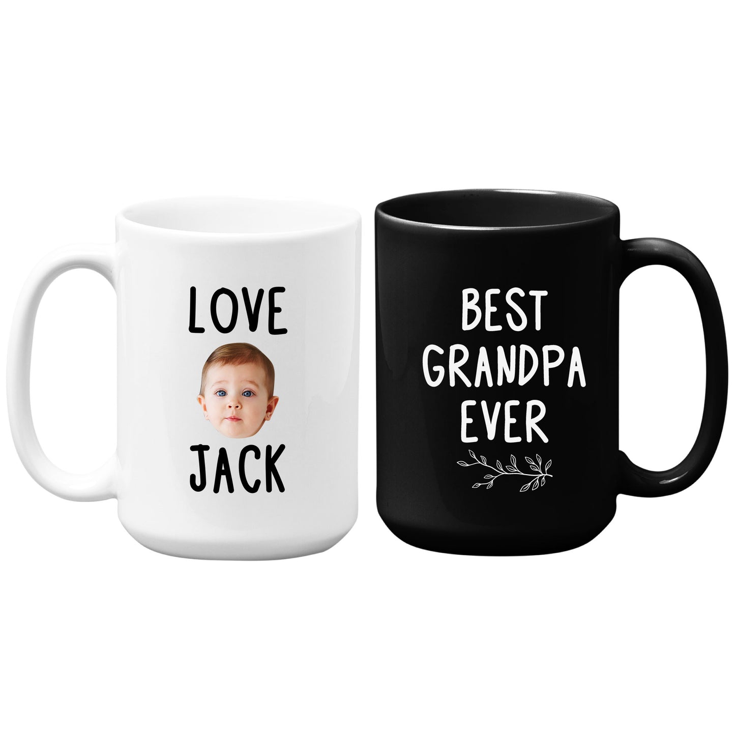 Best Grandpa Ever Mug Custom Baby Face Tumbler