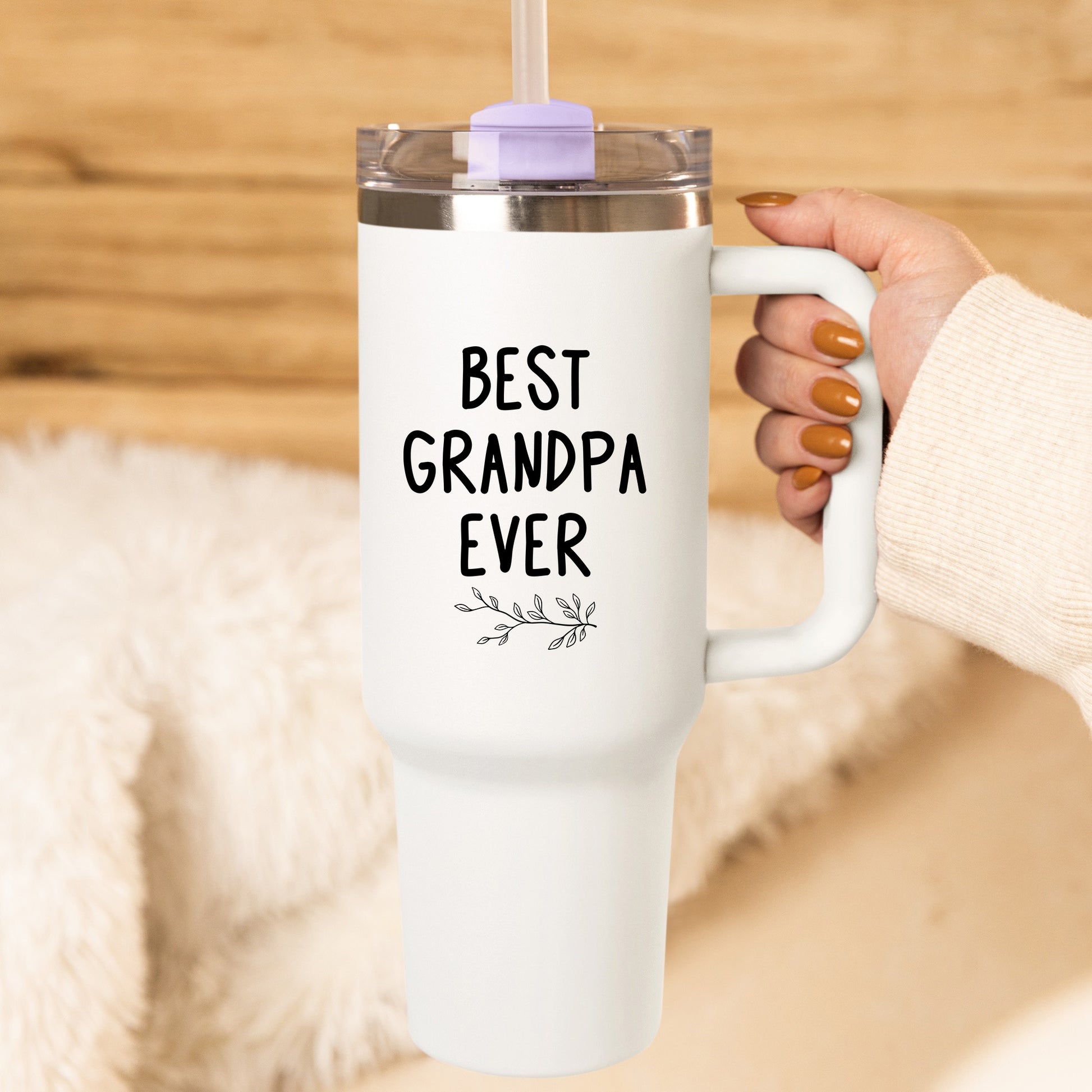 Best Grandpa Ever Mug Custom Baby Face Tumbler