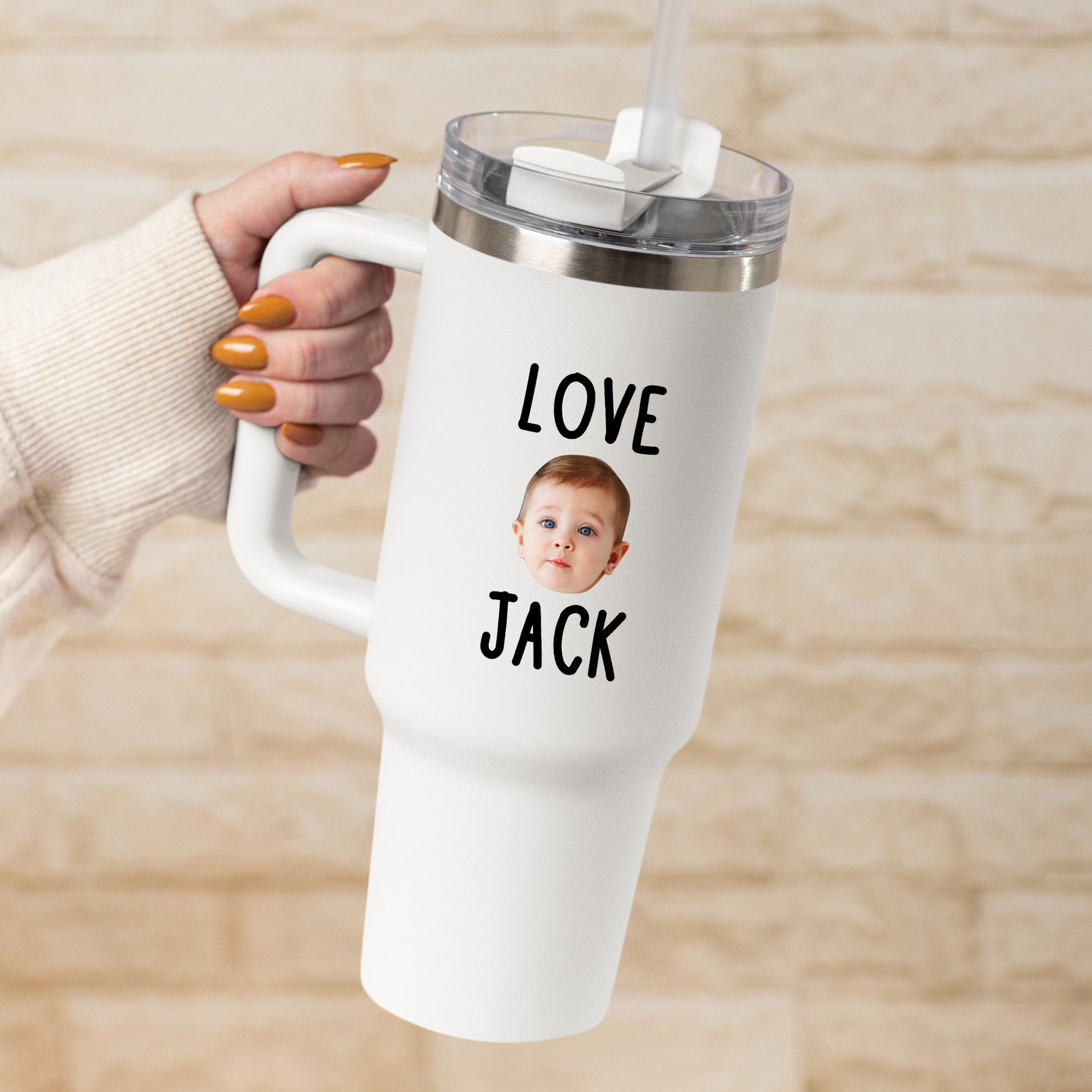 Best Grandpa Ever Mug Custom Baby Face Tumbler