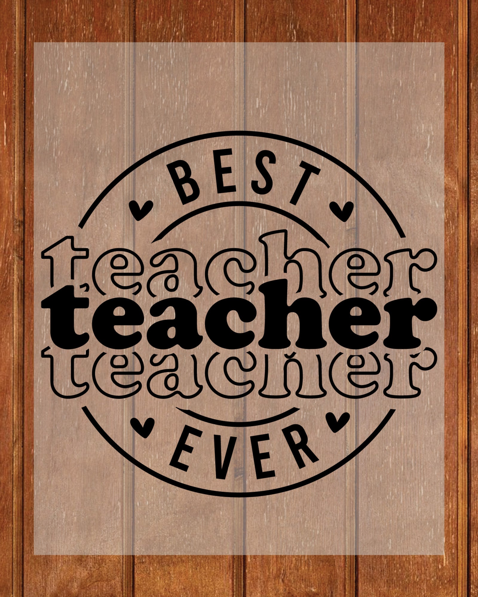 Best Teacher Ever Retro DTF Transfer