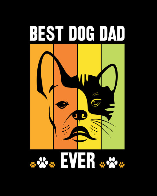 Best Dog Dad Ever Retro DTF Transfer Film