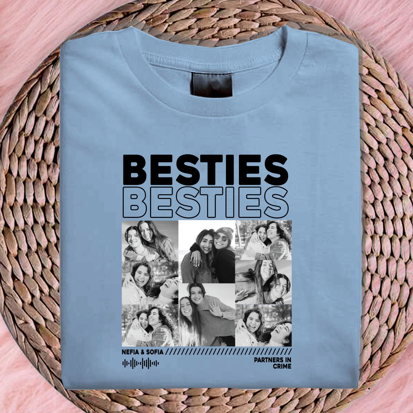 Besties Custom Photo Sweatshirt, Vintage 90s Bootleg Shirts, Birthday Gift For Bestie, Bridal Shower Shirt, Best Friends Photos Shirts