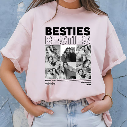 Besties Custom Photo Sweatshirt, Vintage 90s Bootleg Shirts, Birthday Gift For Bestie, Bridal Shower Shirt, Best Friends Photos Shirts