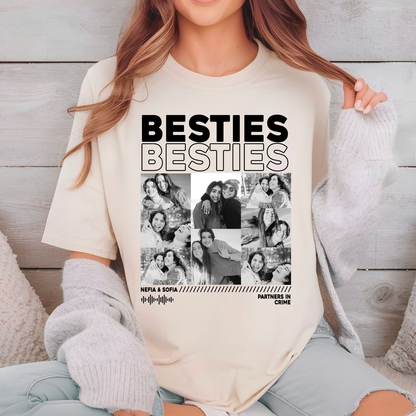 Besties Custom Photo Sweatshirt, Vintage 90s Bootleg Shirts, Birthday Gift For Bestie, Bridal Shower Shirt, Best Friends Photos Shirts