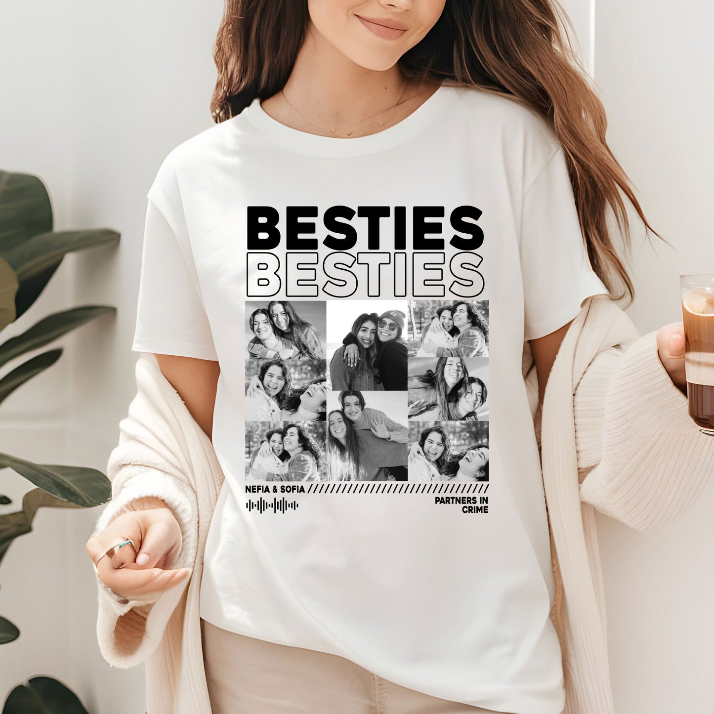 Besties Custom Photo Sweatshirt, Vintage 90s Bootleg Shirts, Birthday Gift For Bestie, Bridal Shower Shirt, Best Friends Photos Shirts
