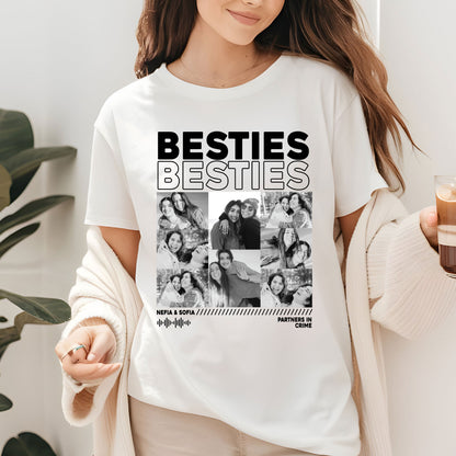 Besties Custom Photo Sweatshirt, Vintage 90s Bootleg Shirts, Birthday Gift For Bestie, Bridal Shower Shirt, Best Friends Photos Shirts
