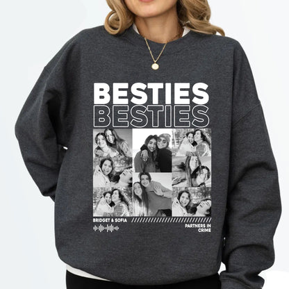 Besties Custom Photo Sweatshirt, Vintage 90s Bootleg Shirts, Birthday Gift For Bestie, Bridal Shower Shirt, Best Friends Photos Shirts
