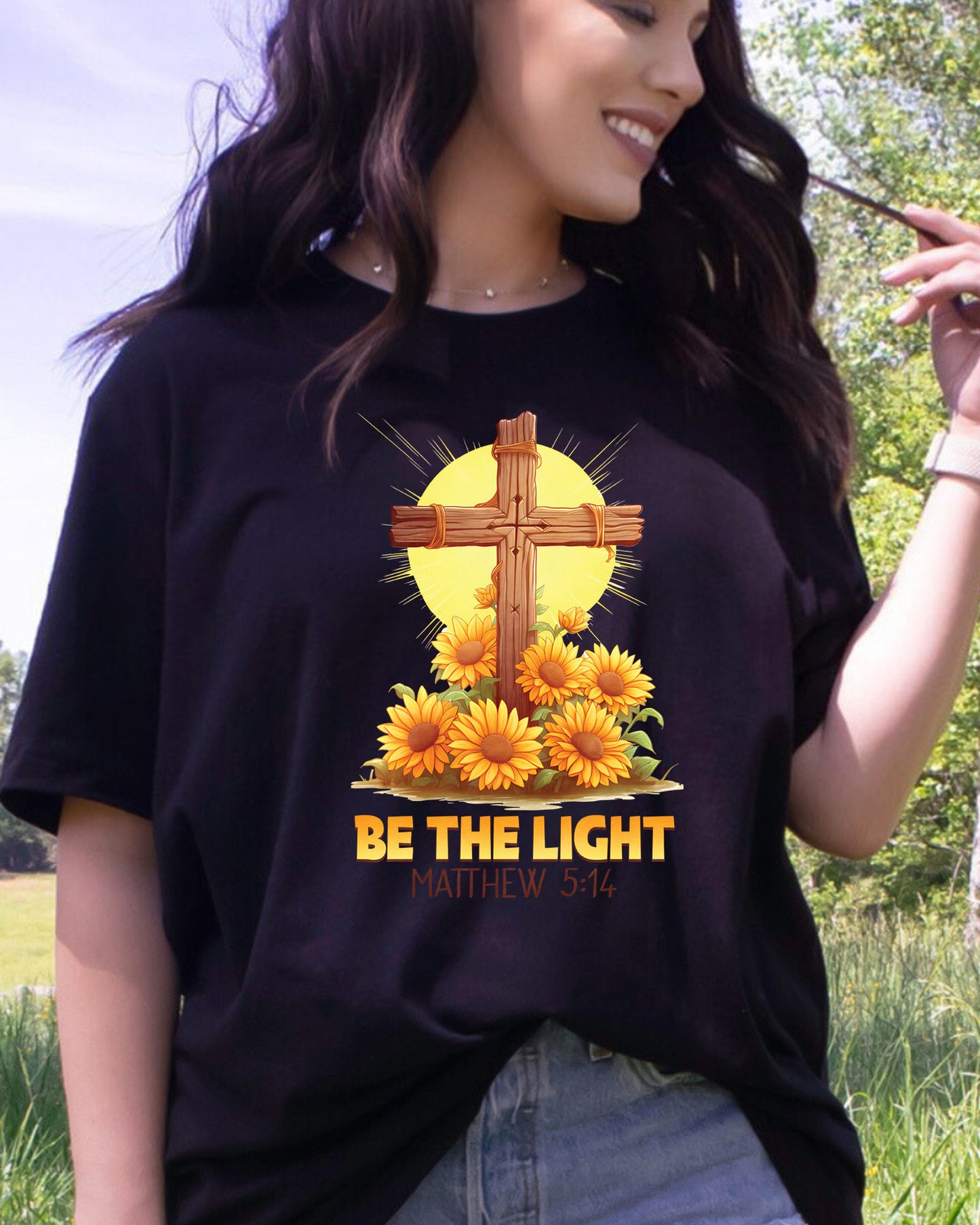Bible Verse Be The Light Sunflower Heat Transfer
