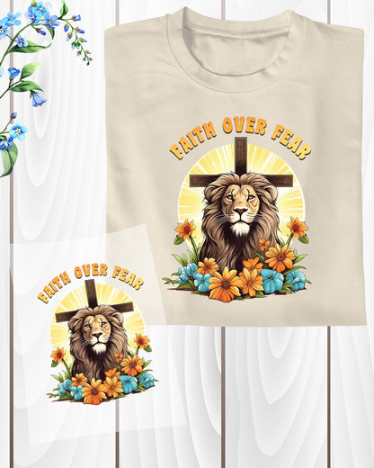 Bible Verse Faith over fear Sunflower Heat Transfer