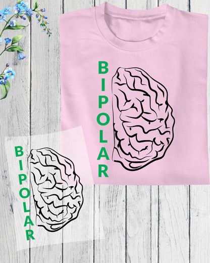 Bipolar Disorder DTF Transfer Ready to Press