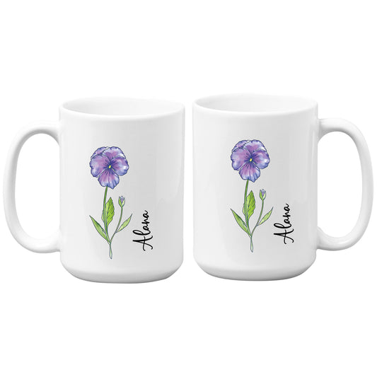 Personalized Birth Flower Mug
