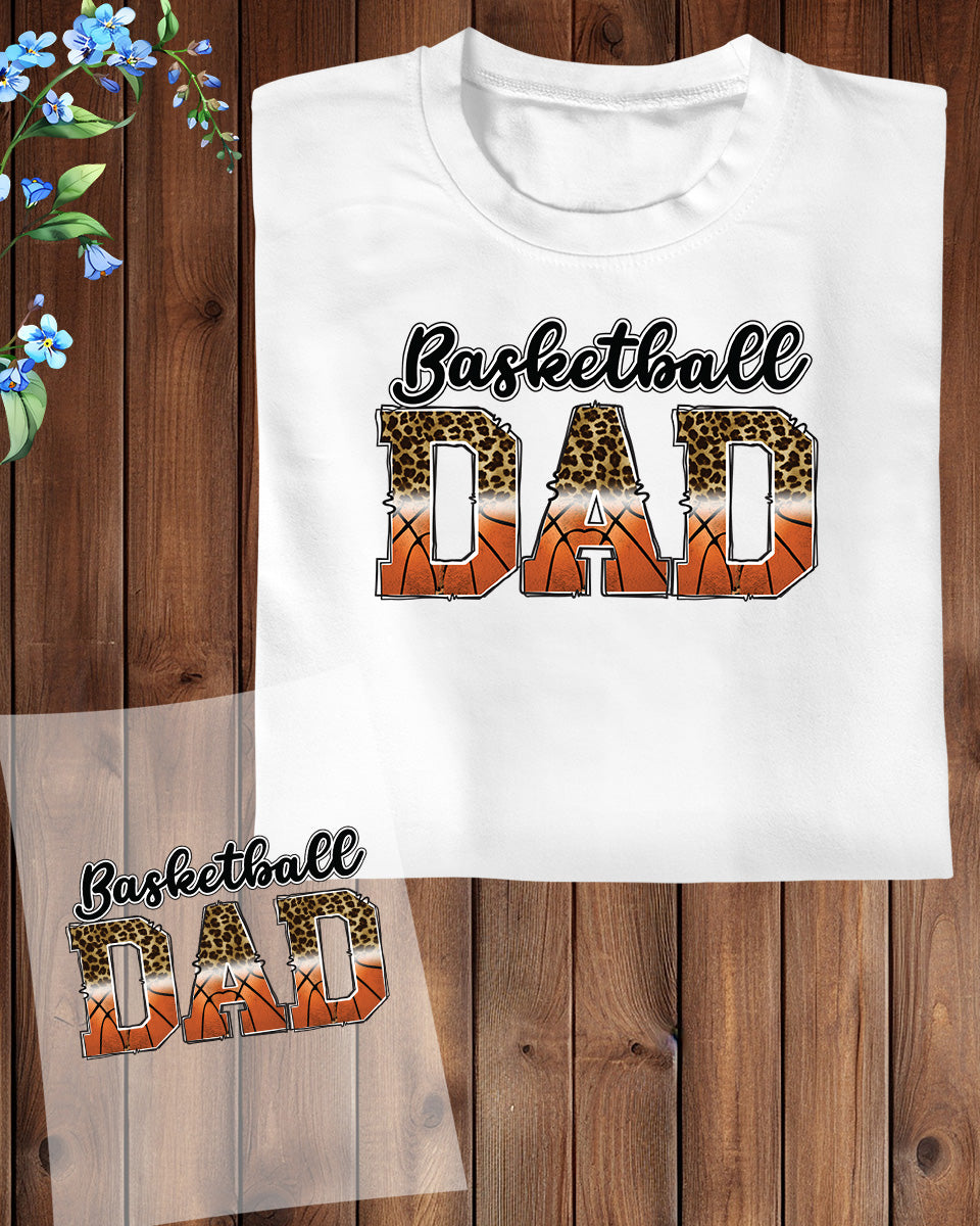 Basketball Dad Leopard DTF Transfer Film
