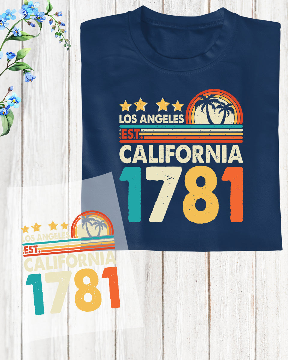 California 1781 Surfing DTF Transfer Sheets