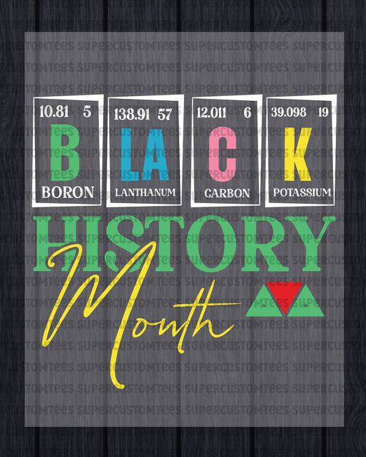 Black History Month Heat Transfer for Shirts