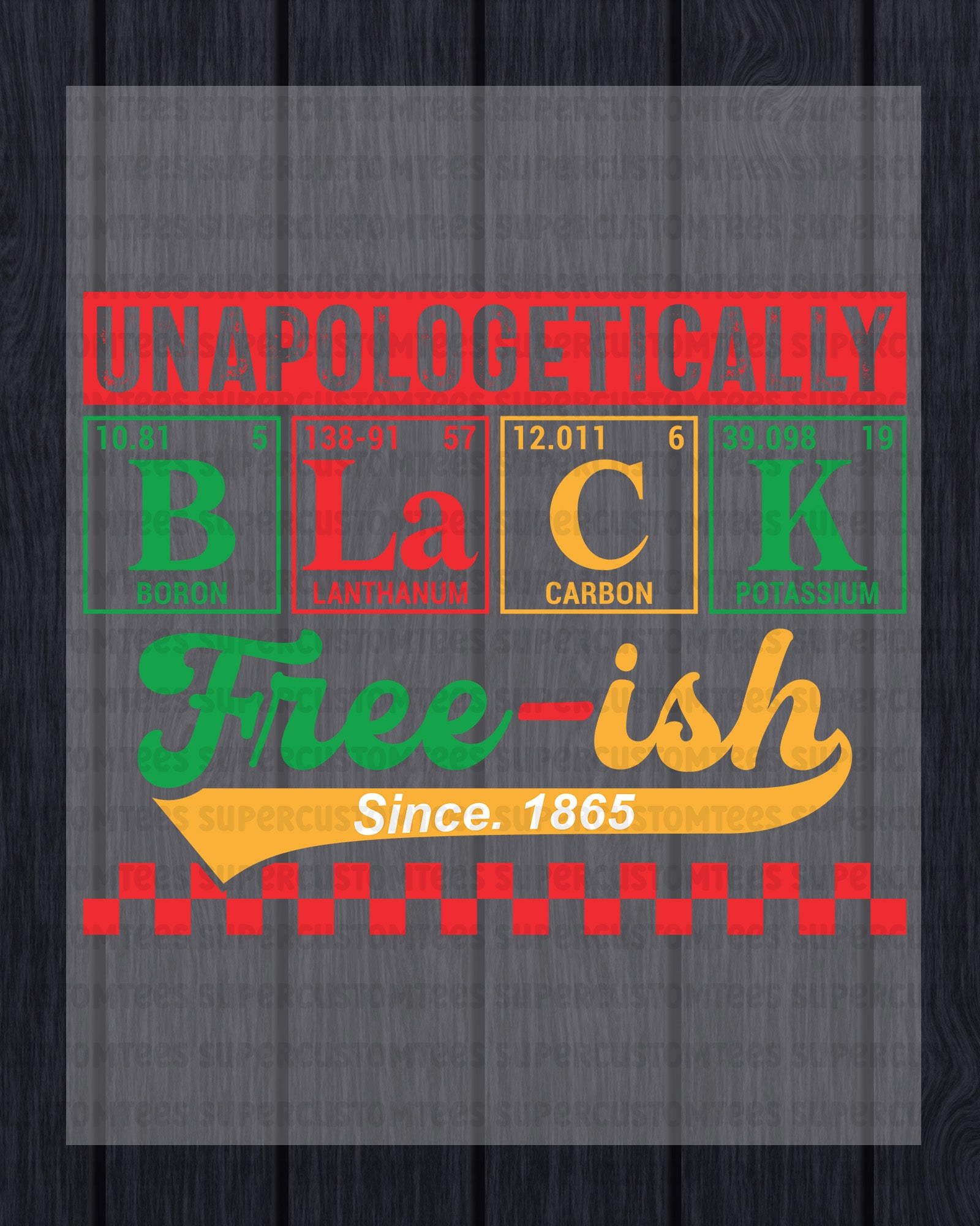 Black Since 1865 Heat Transfer for Shirts