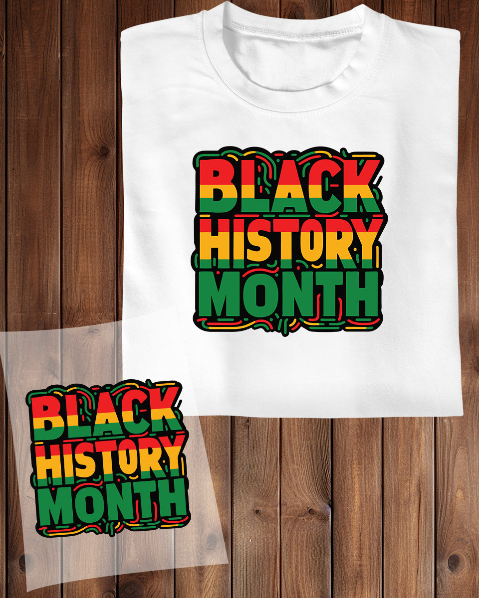 Black History Month Retro DTF Transfer Film