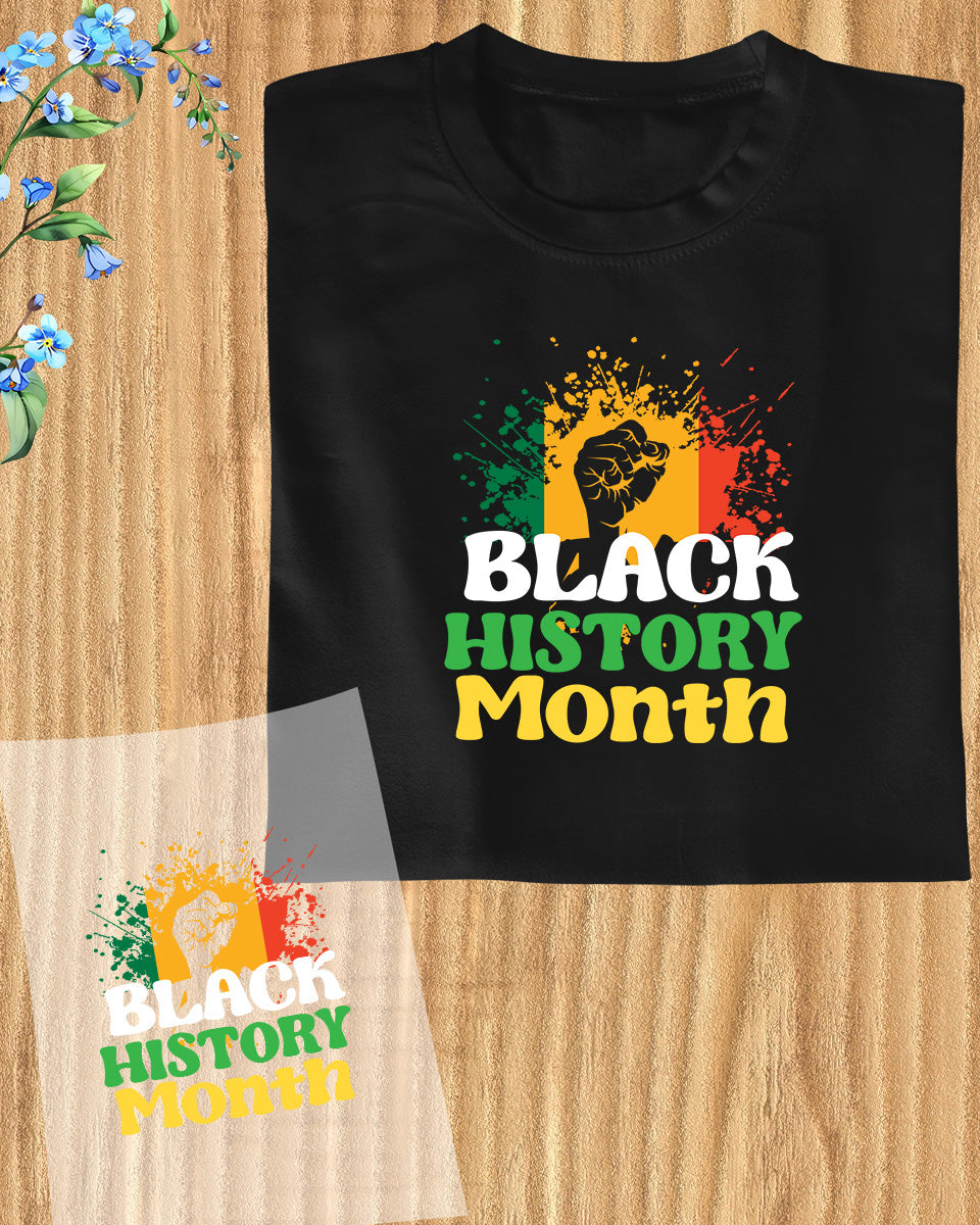 Black History Month Trendy Gift DTF Transfer Film