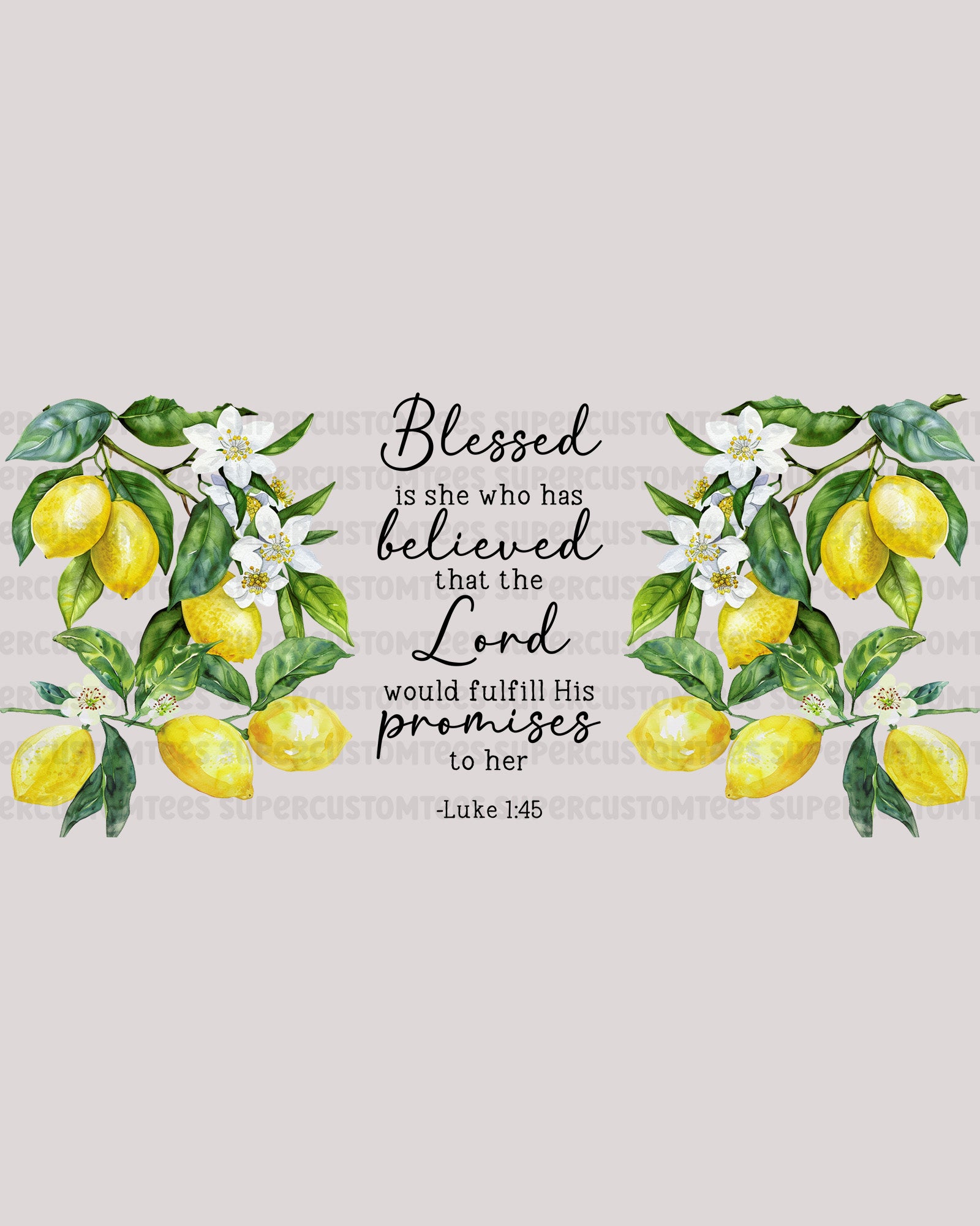 Blessed is She Who Has Believed UV DTF wrap