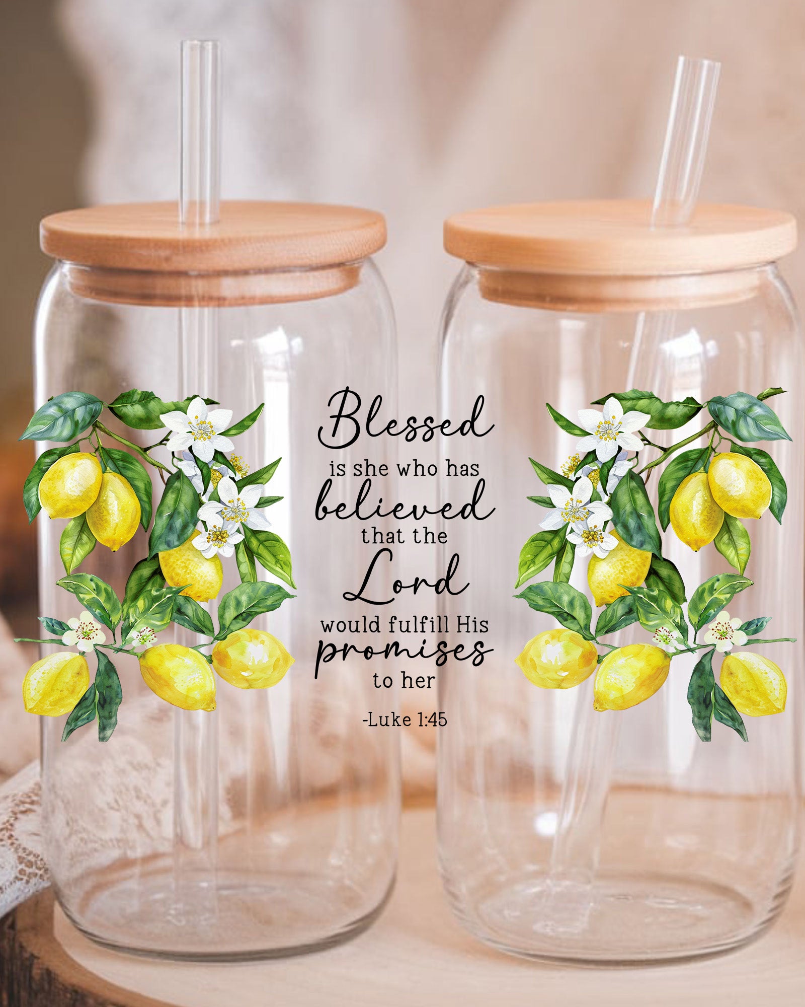 Blessed is She Who Has Believed UV DTF wrap