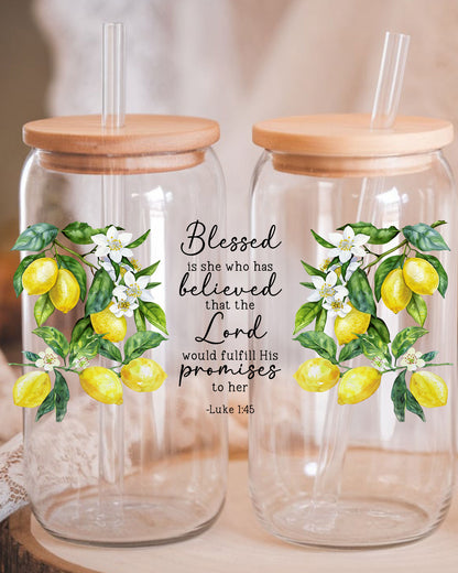 Blessed is She Who Has Believed UV DTF wrap