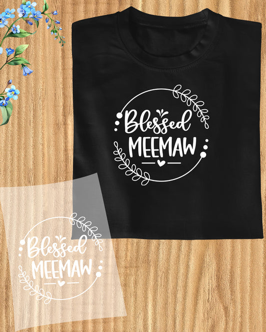 Blessed Meemaw Trendy DTF Transfer Film