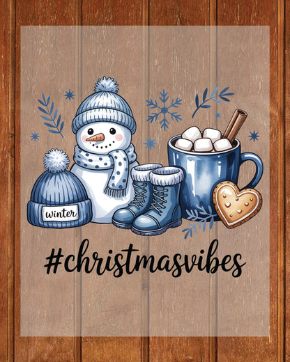 Blue Winter DTF Transfer