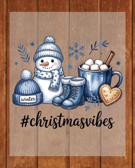 Blue Winter DTF Transfer