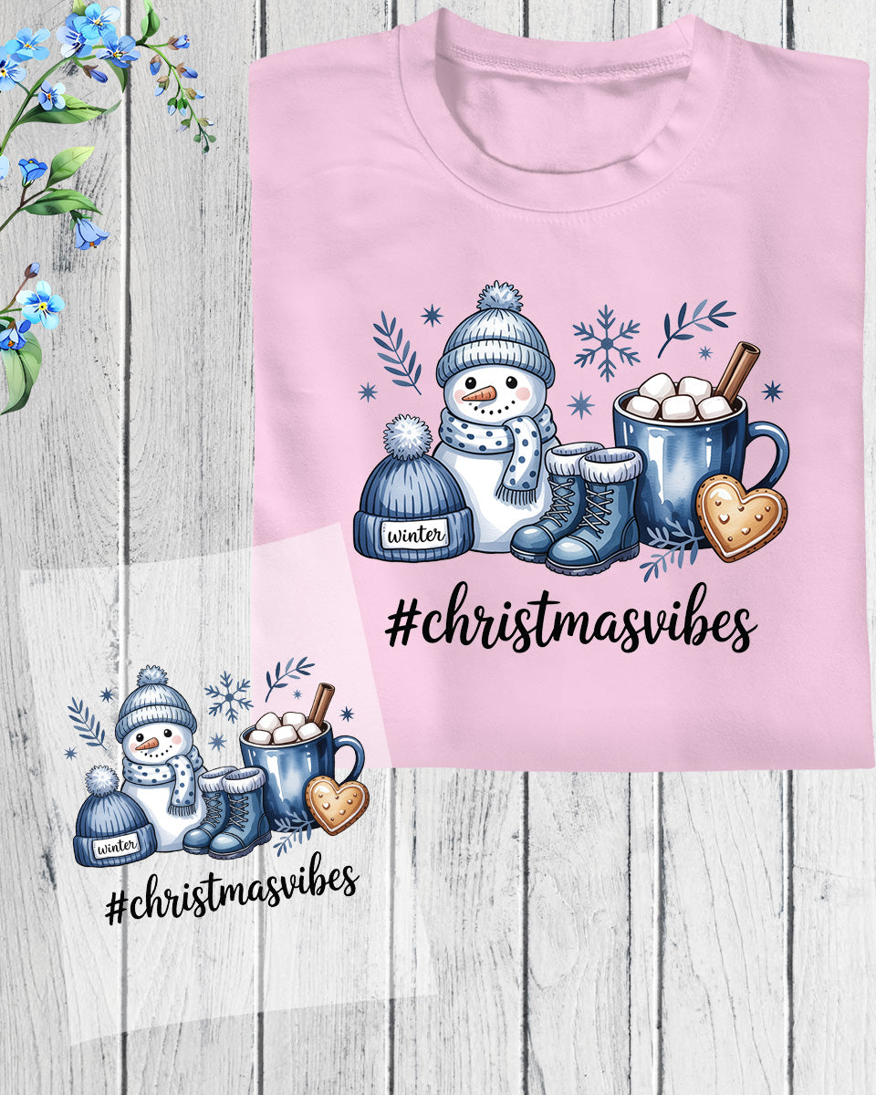 Blue Winter DTF Transfer