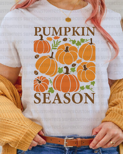 Boho Autumn Pumpkin Season DTF Transfer Ready to Press