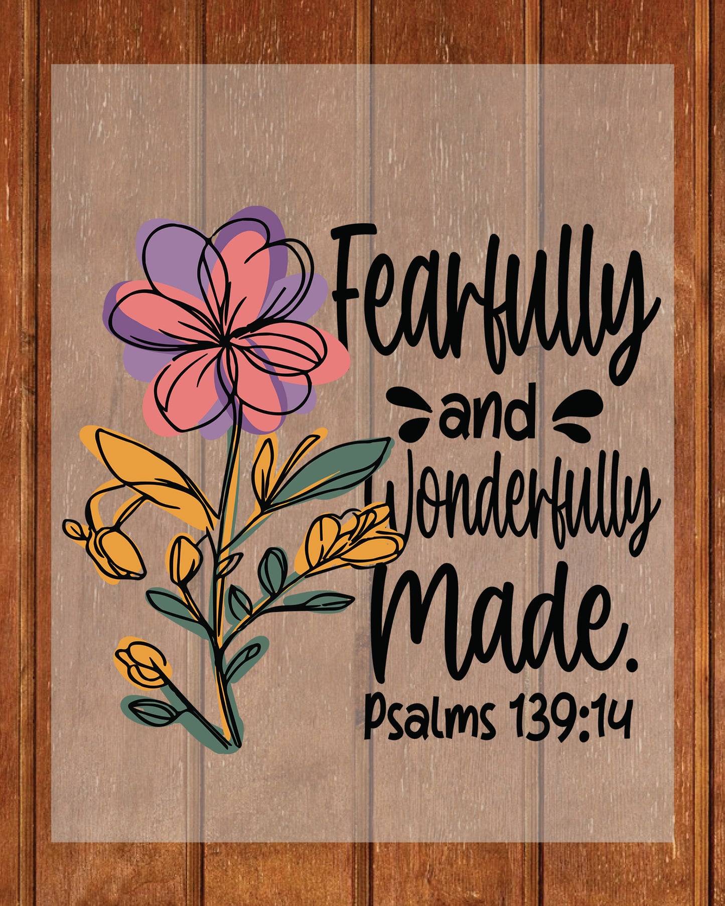 Boho Christian Floral Christian DTF Transfer