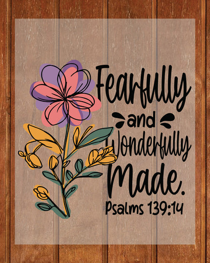 Boho Christian Floral Christian DTF Transfer