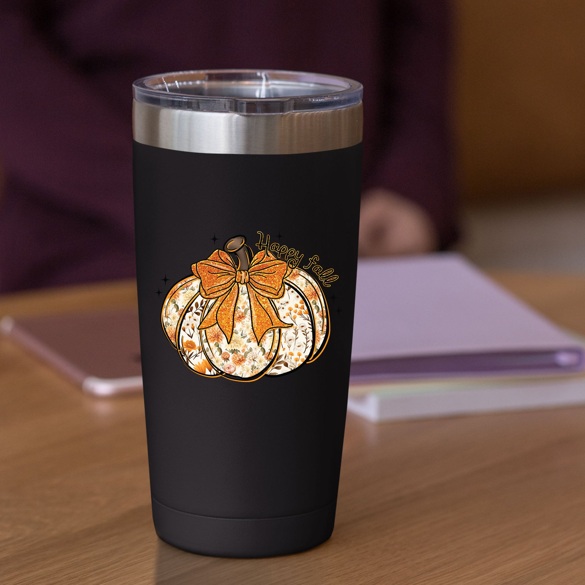 Boho Floral Fall Pumpkin DTF Transfer