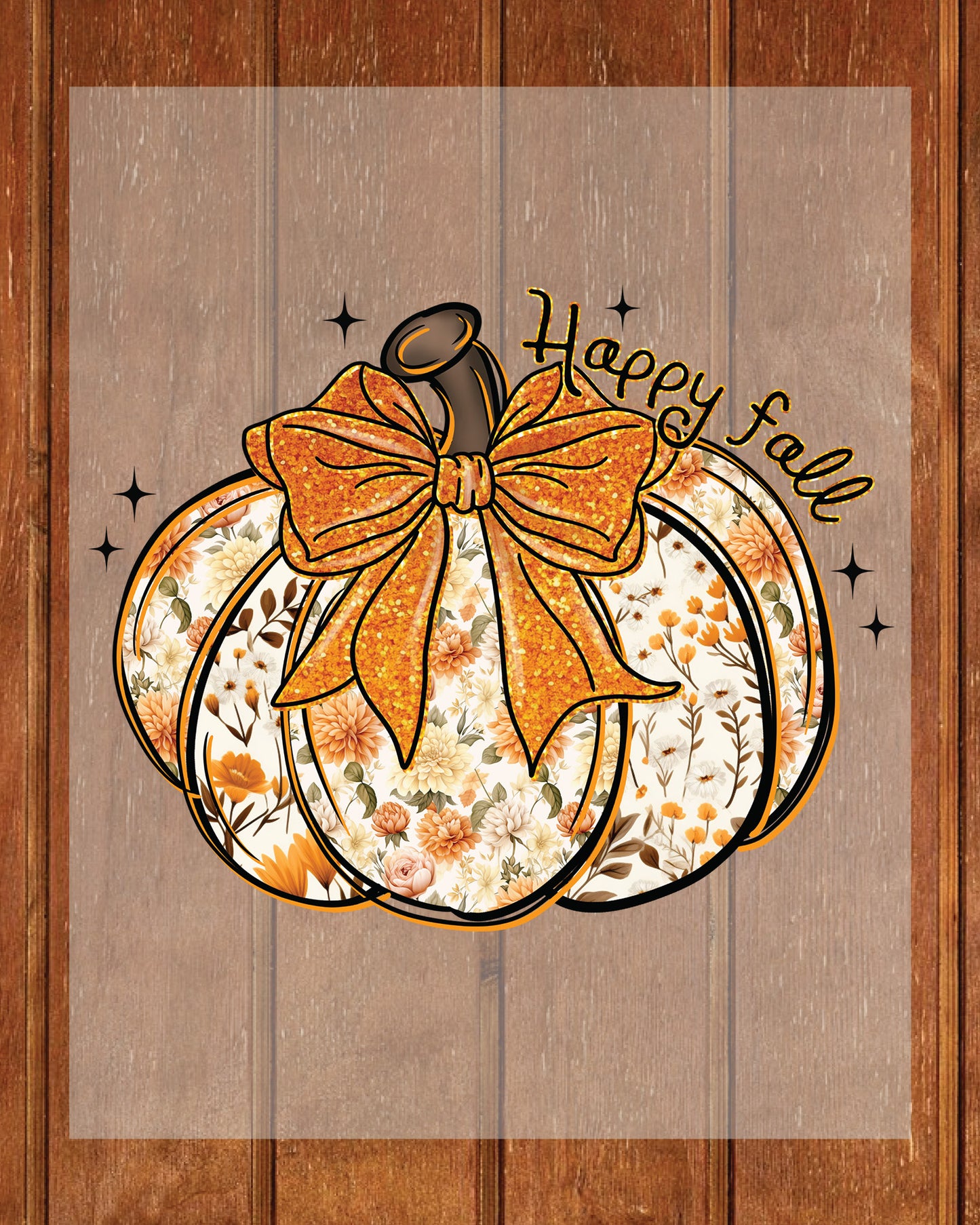 Boho Floral Fall Pumpkin DTF Transfer